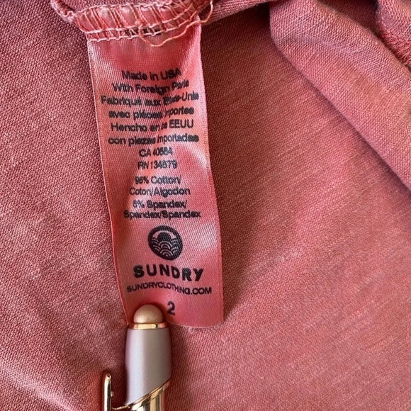 Sundry Ayana Ruffle Midi Dress With Slits Women’s Size 2 / Medium - Picture 9 of 9